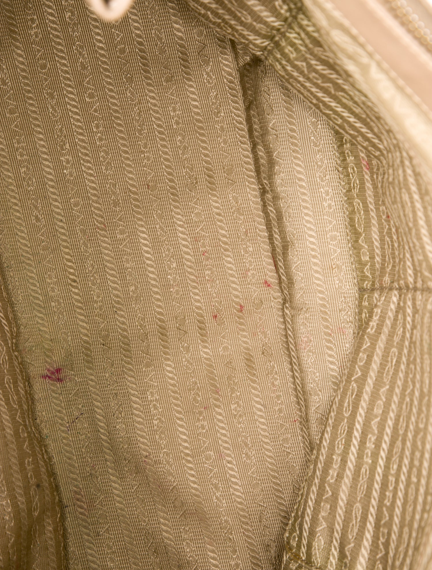 Prada Enameled Metal Triangle Galleria Double Zip Medium