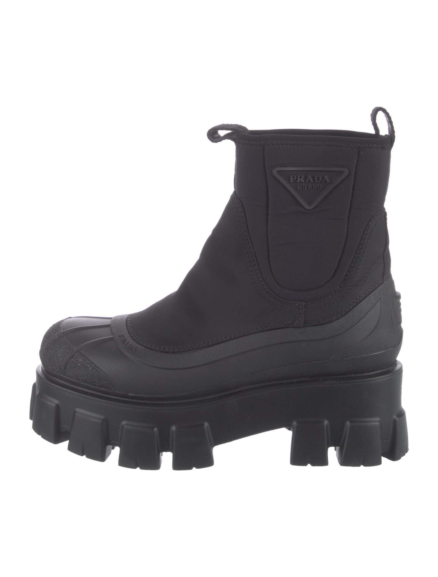 Prada Neoprene Chelsea Boots