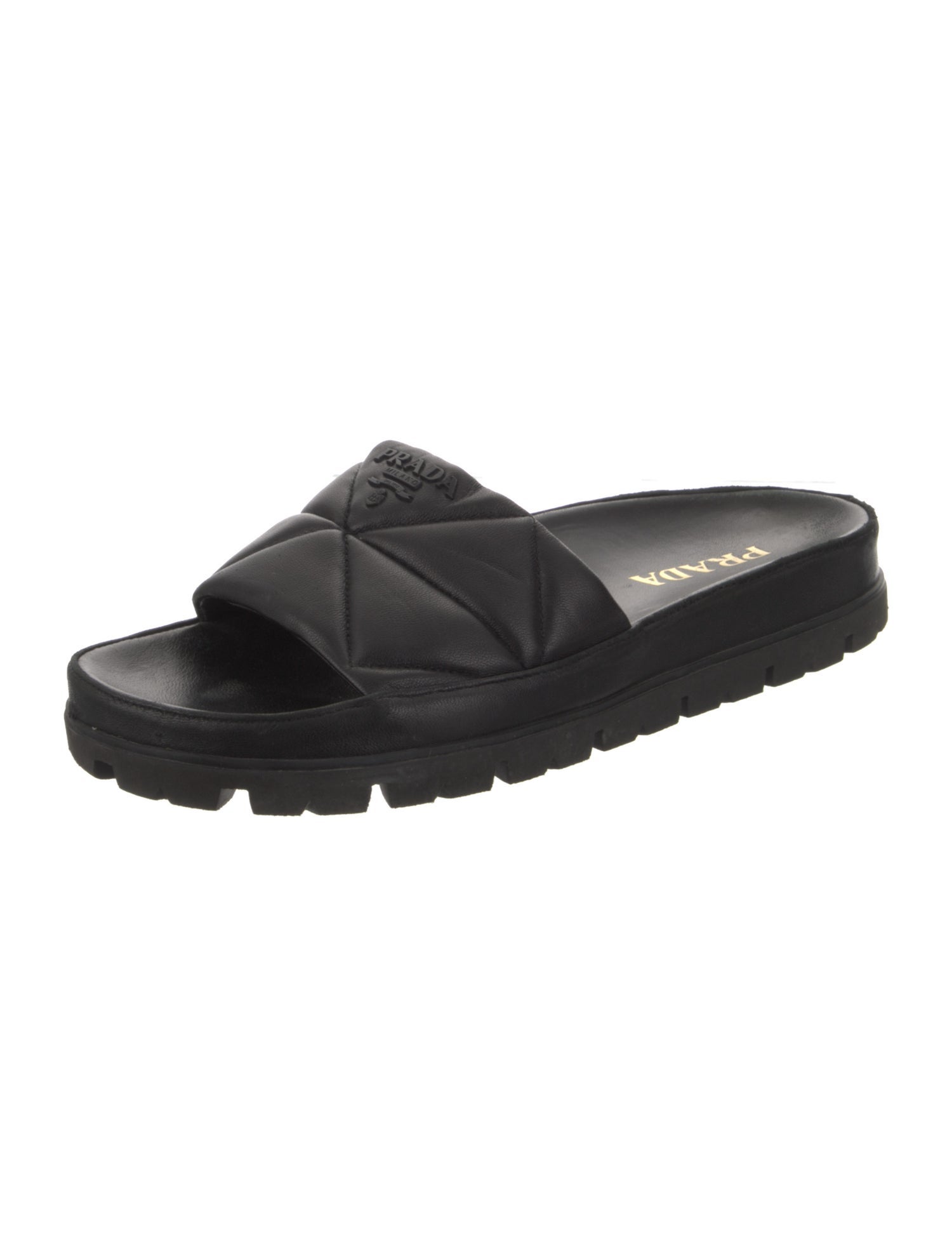 Prada Leather Slides