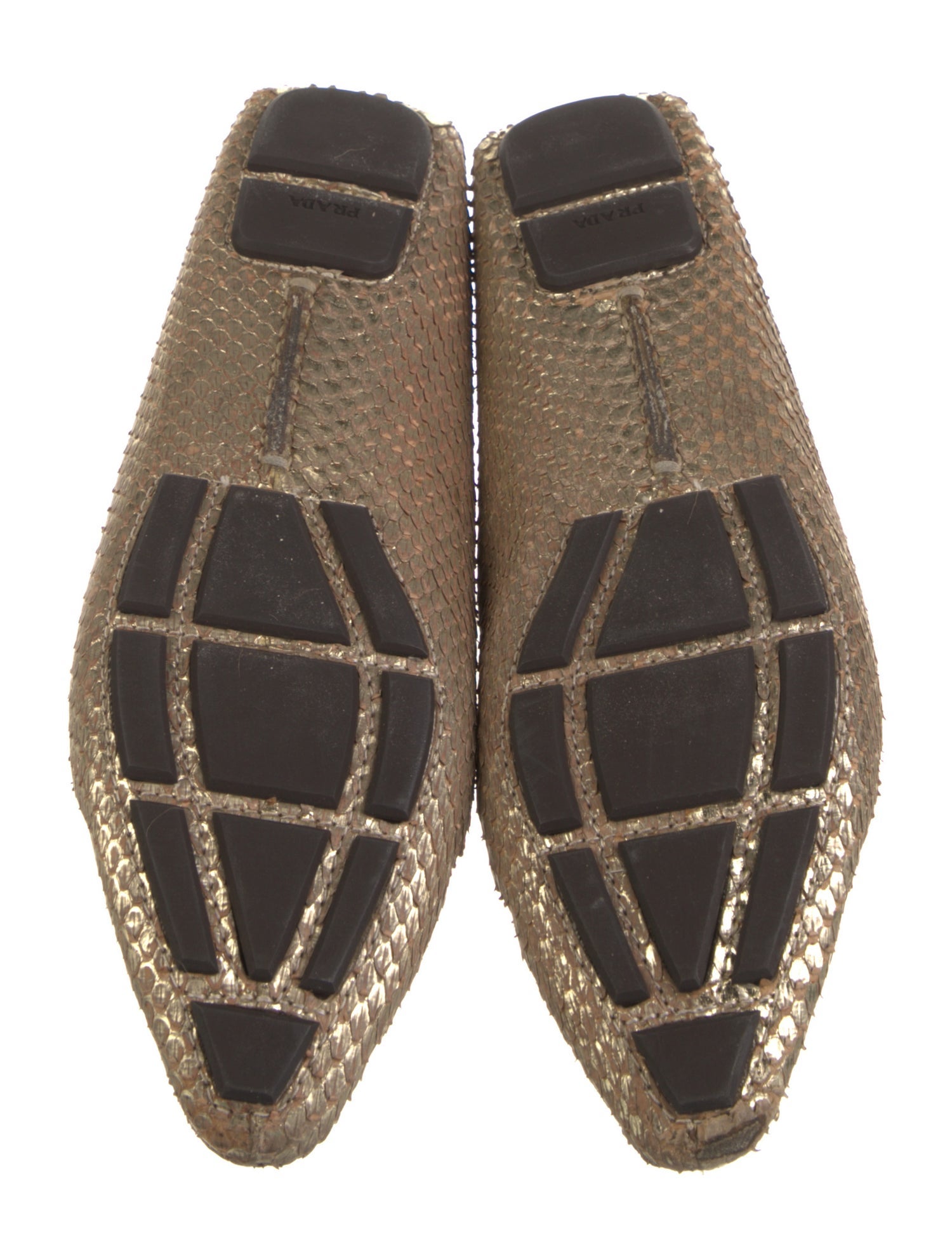 Prada Snakeskin Animal Print Loafers