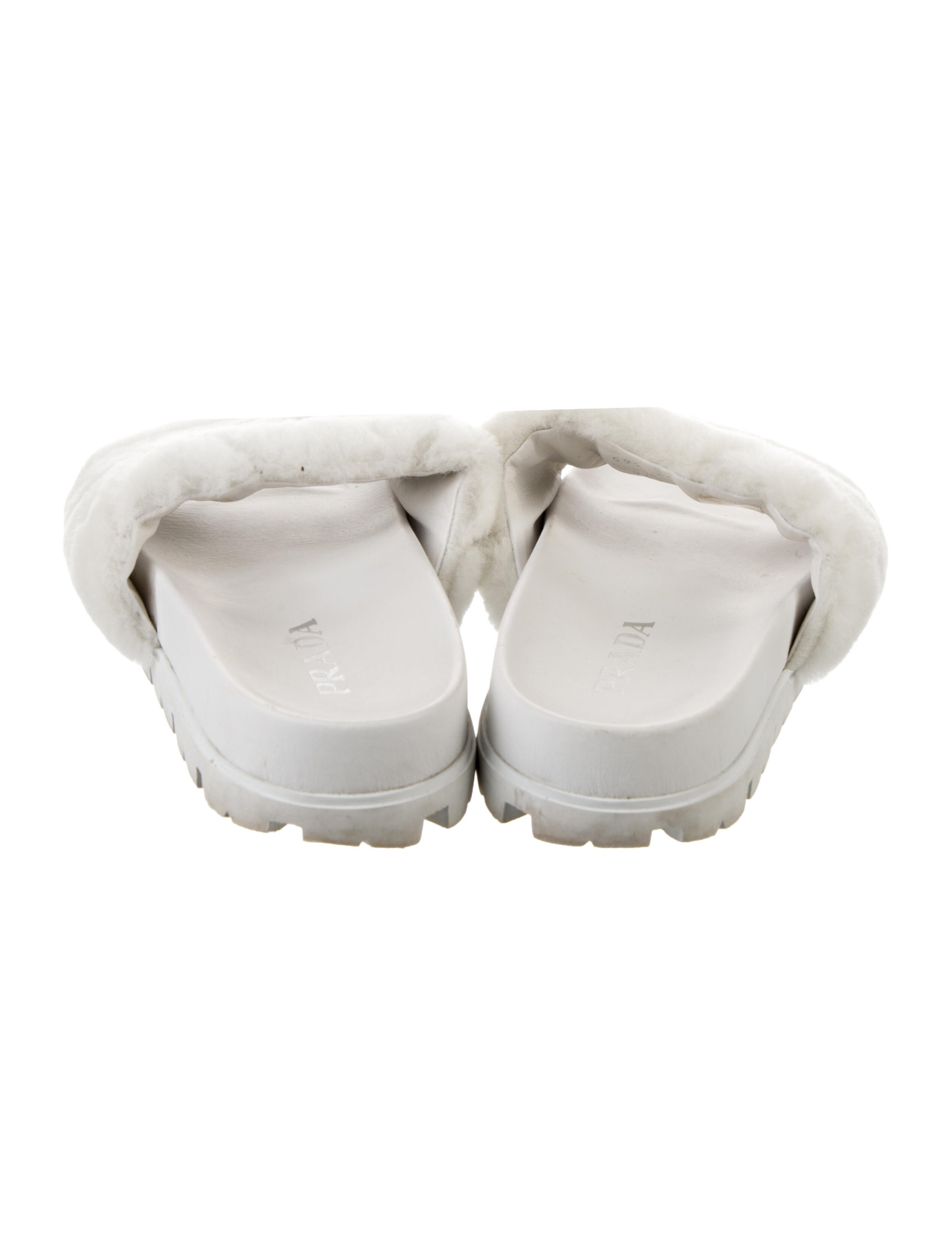 Prada Shearling Slides