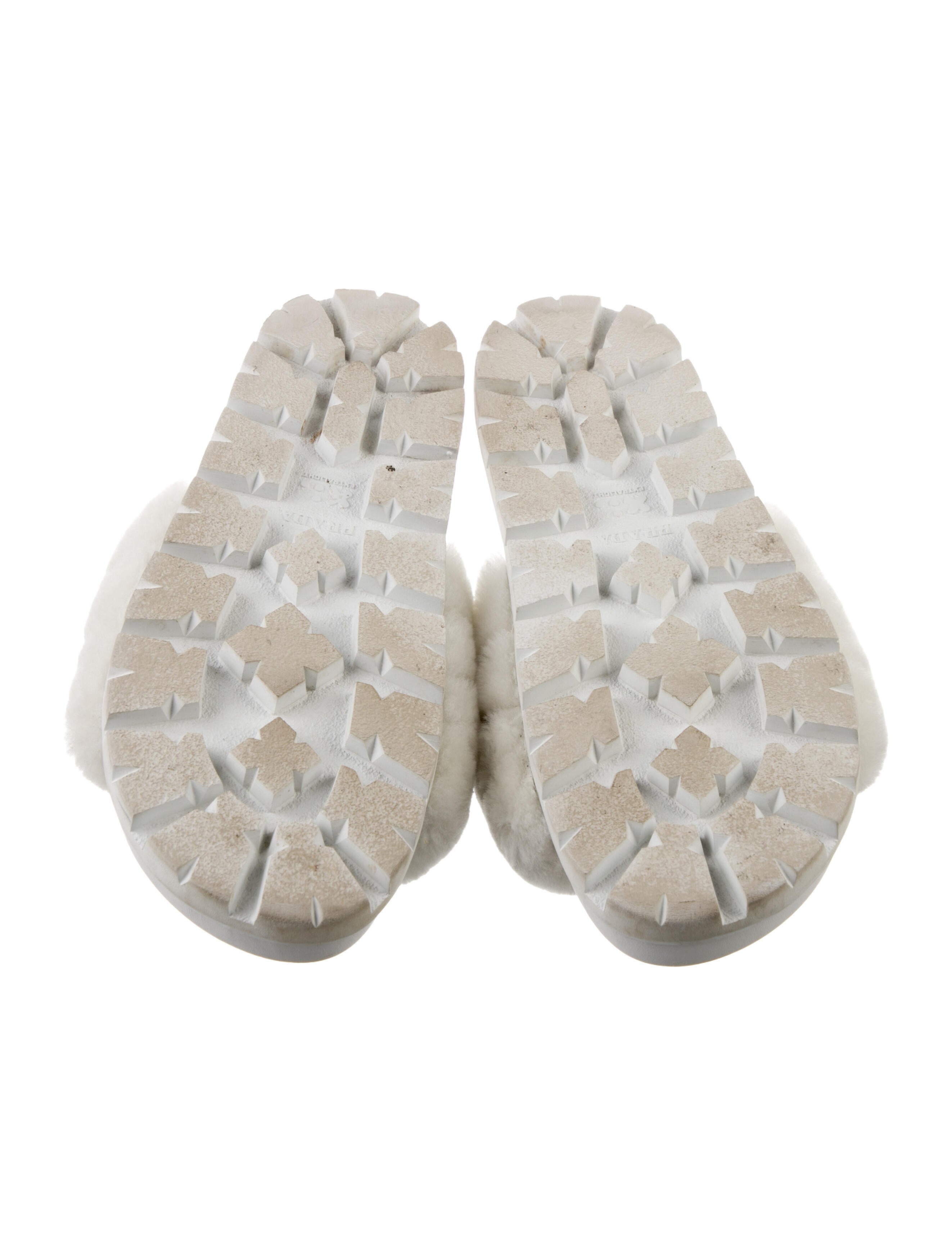 Prada Shearling Slides