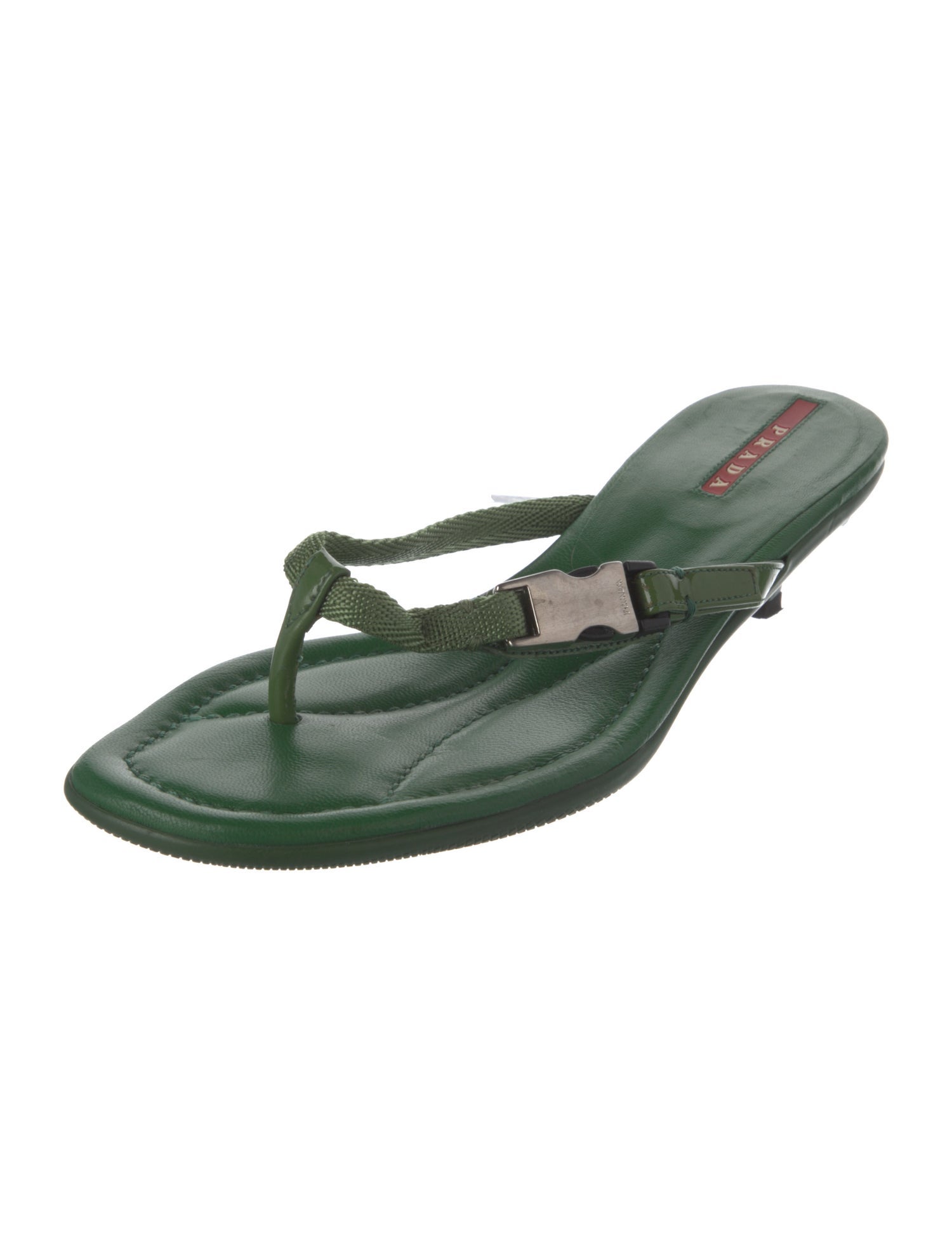 Prada Sport Leather Flip Flops