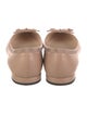 Prada Leather Bow Accents Ballet Flats