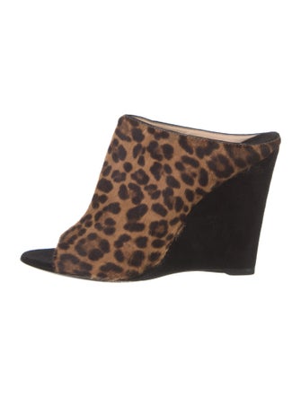 Prada Ponyhair Animal Print Slides