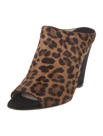 Prada Ponyhair Animal Print Slides