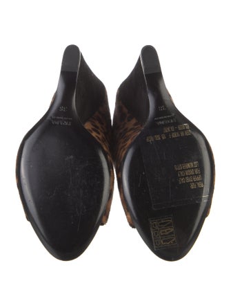 Prada Ponyhair Animal Print Slides