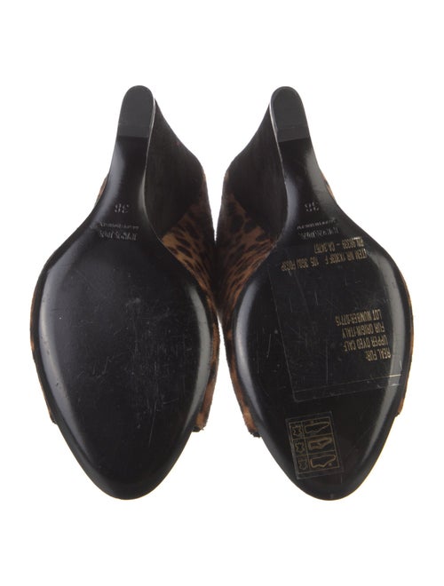 Prada Ponyhair Animal Print Slides