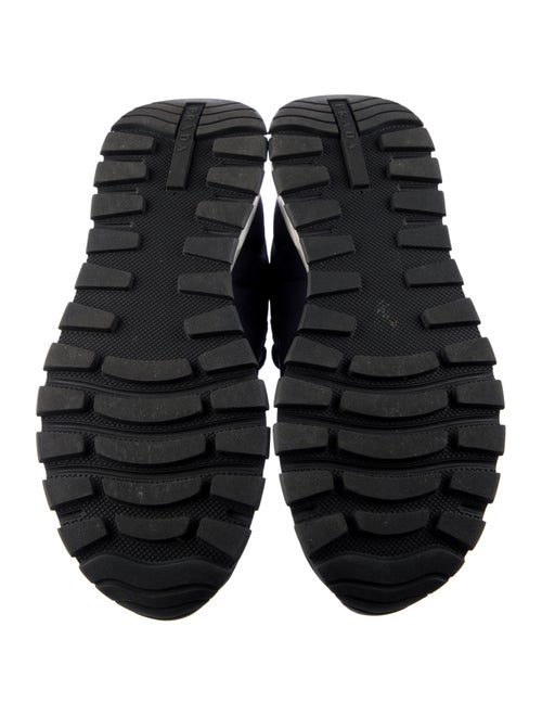 Prada Enameled Metal Triangle Nylon Sneakers