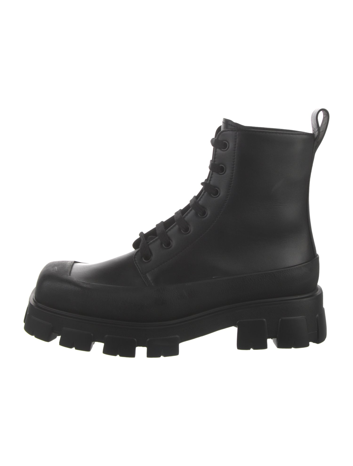 Prada Leather Combat Boots