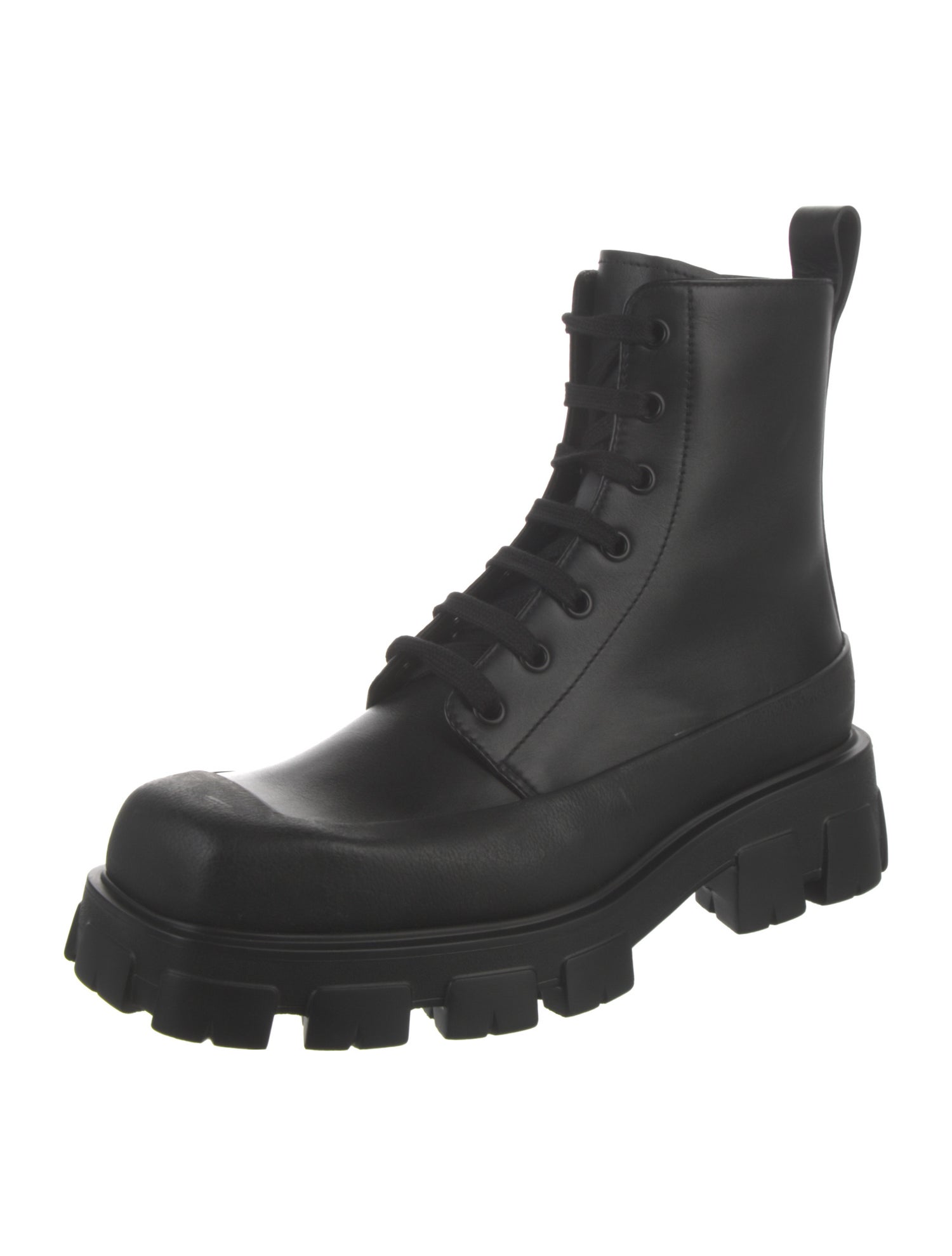 Prada Leather Combat Boots