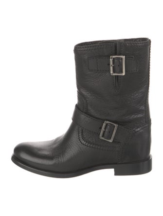 Prada Leather Moto Boots