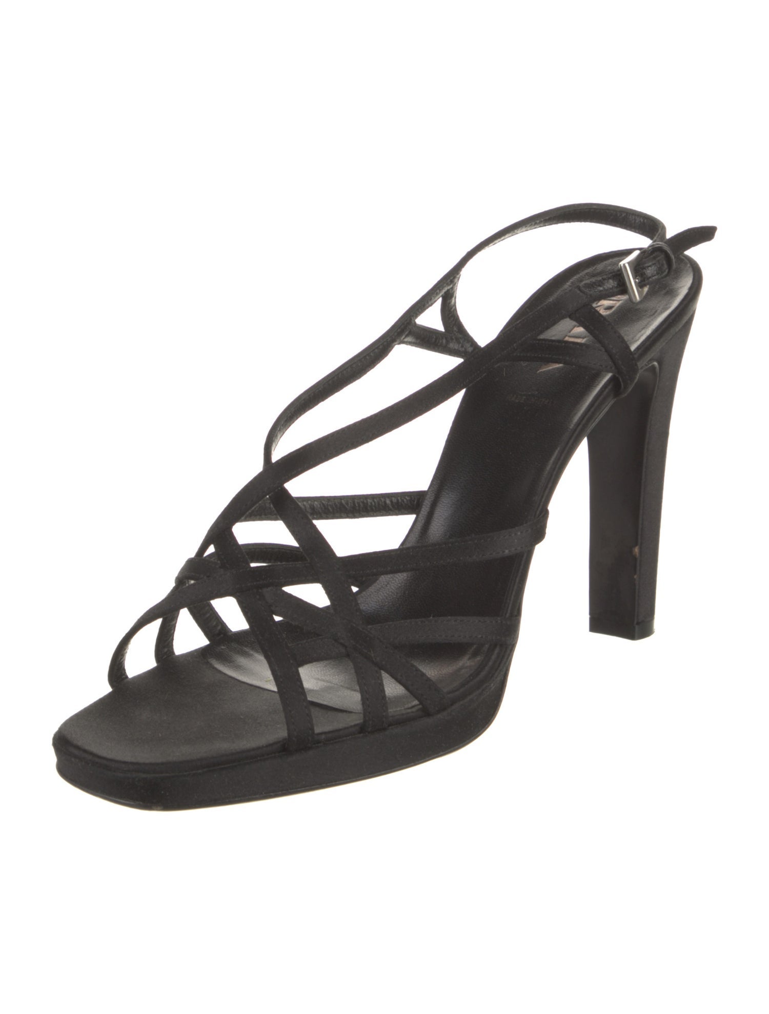 Prada Satin Slingback Sandals
