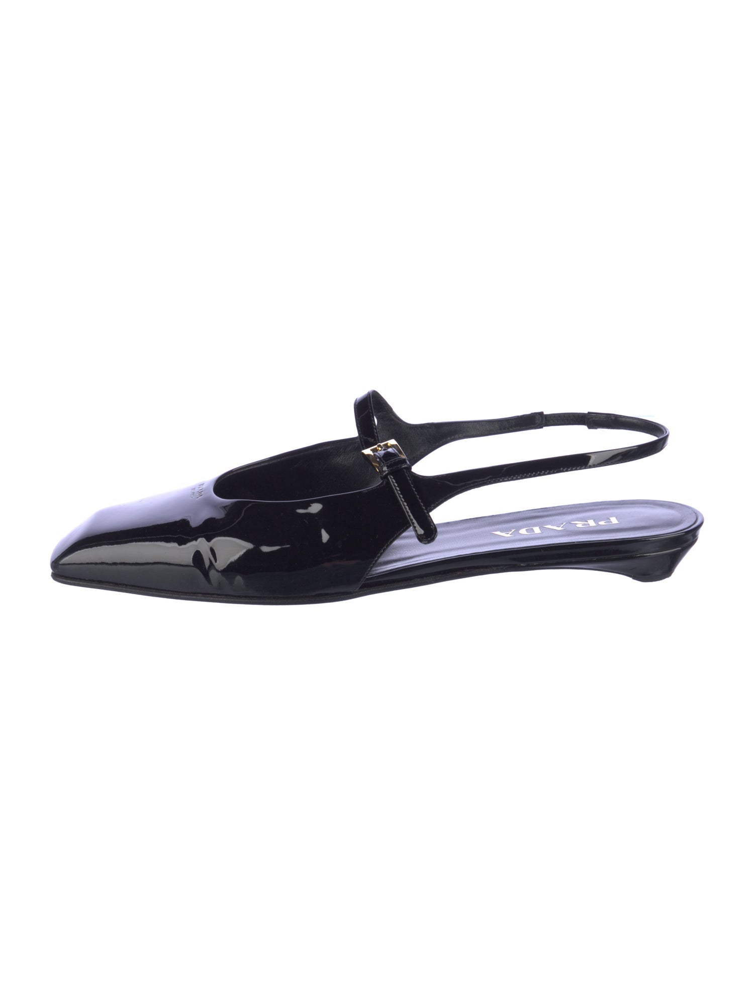 Prada Patent Leather Slingback Flats