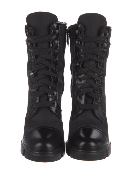 Prada Nylon Lace-Up Boots