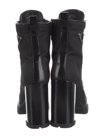 Prada Nylon Lace-Up Boots