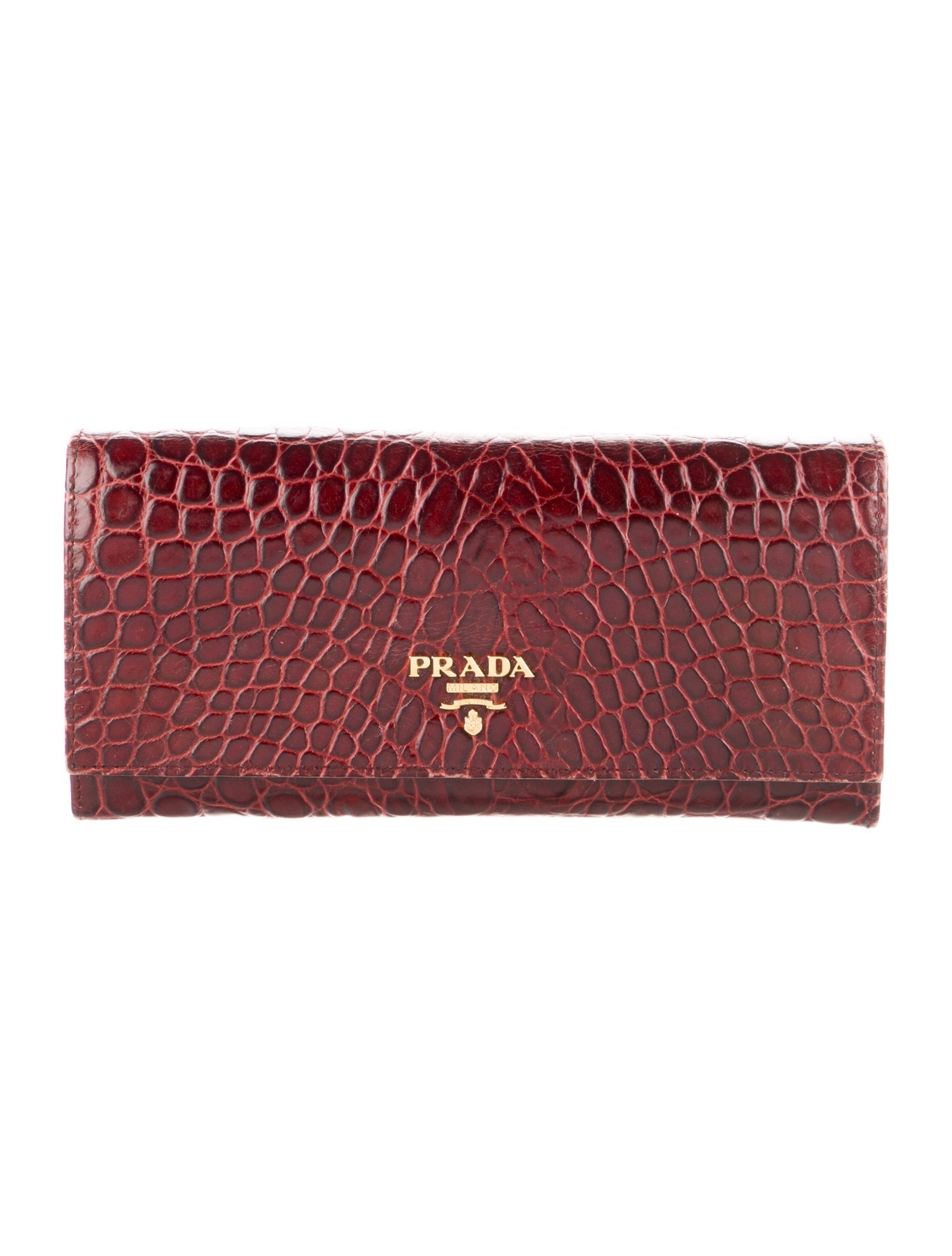 Prada Crocodile Continental Wallet