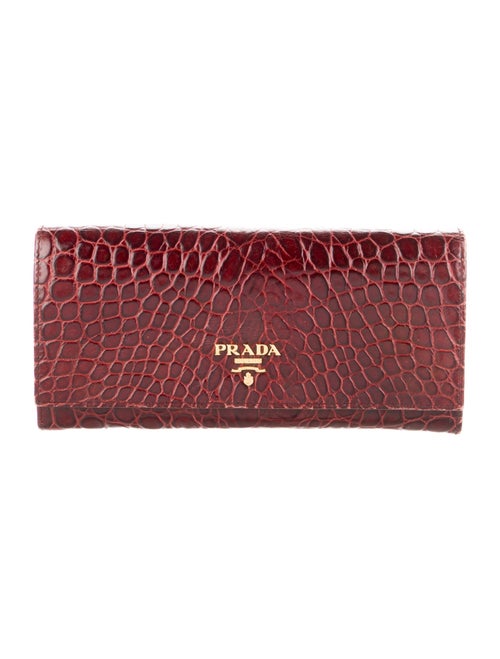 Prada Crocodile Continental Wallet