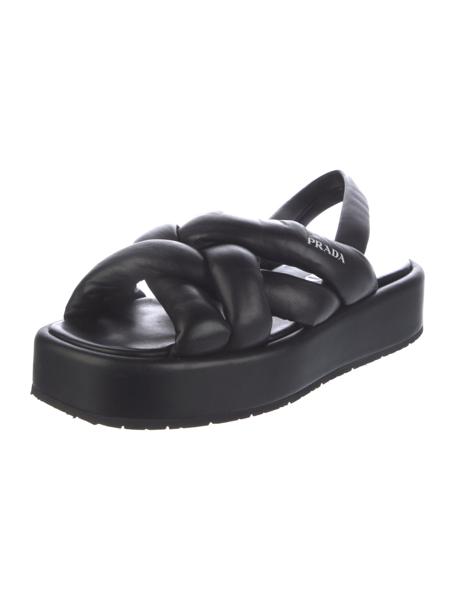 Prada Leather Slingback Sandals