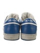 Prada Enameled Metal Triangle Leather Sneakers