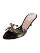 Prada Velvet Crystal Embellishments Slides