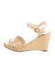 Prada Patent Leather Cutout Accent Sandals