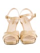 Prada Patent Leather Cutout Accent Sandals