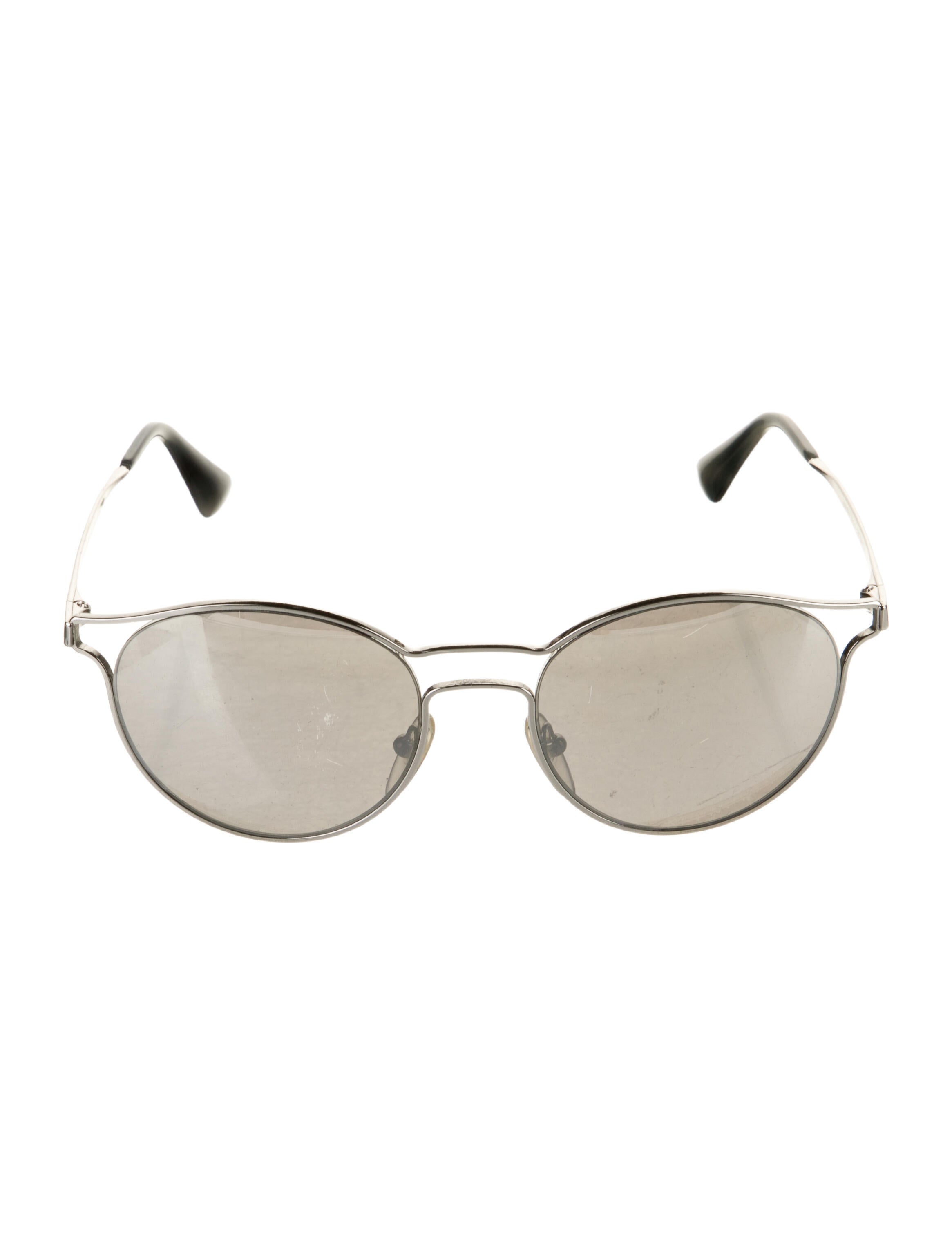 Prada Round Mirrored Sunglasses