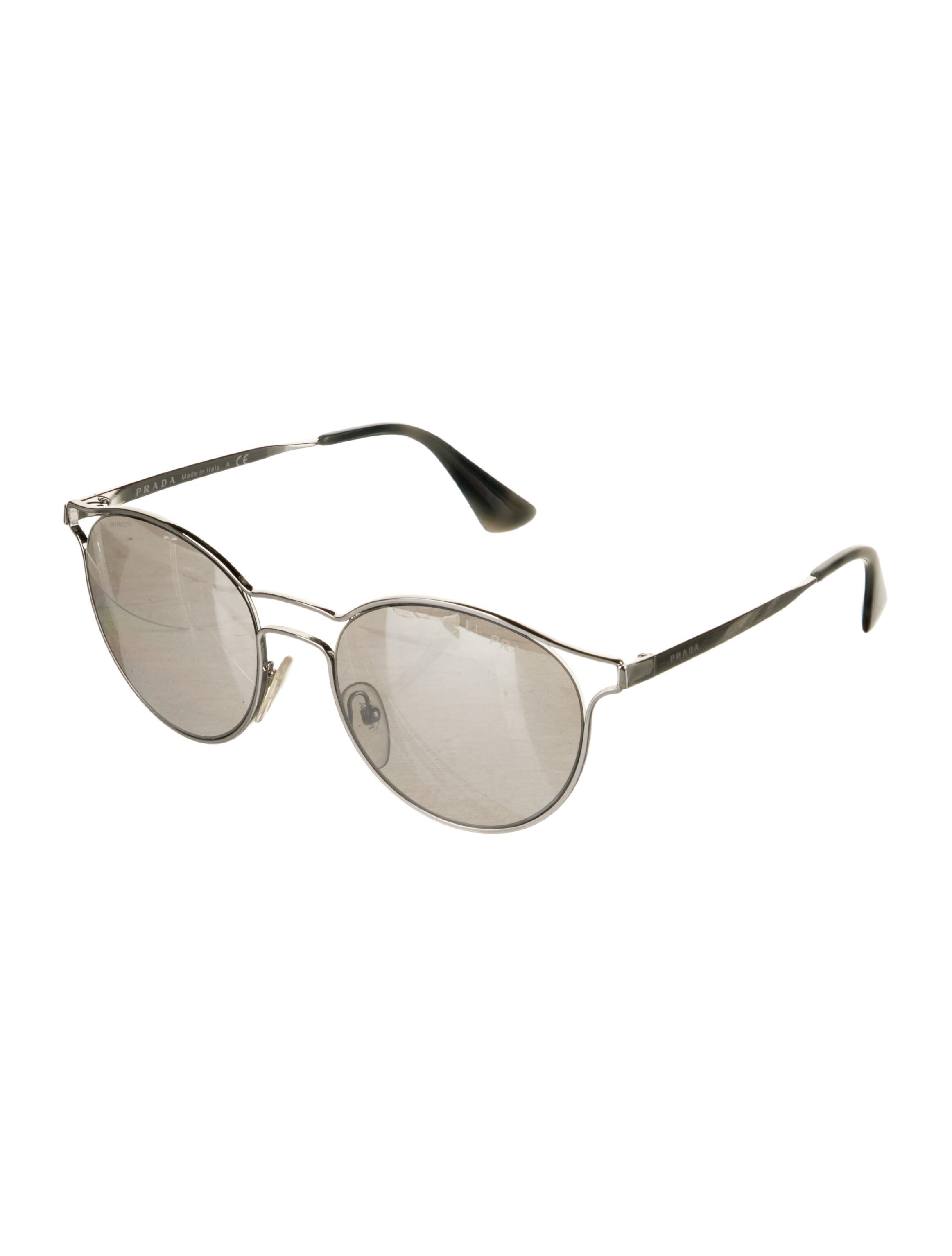 Prada Round Mirrored Sunglasses