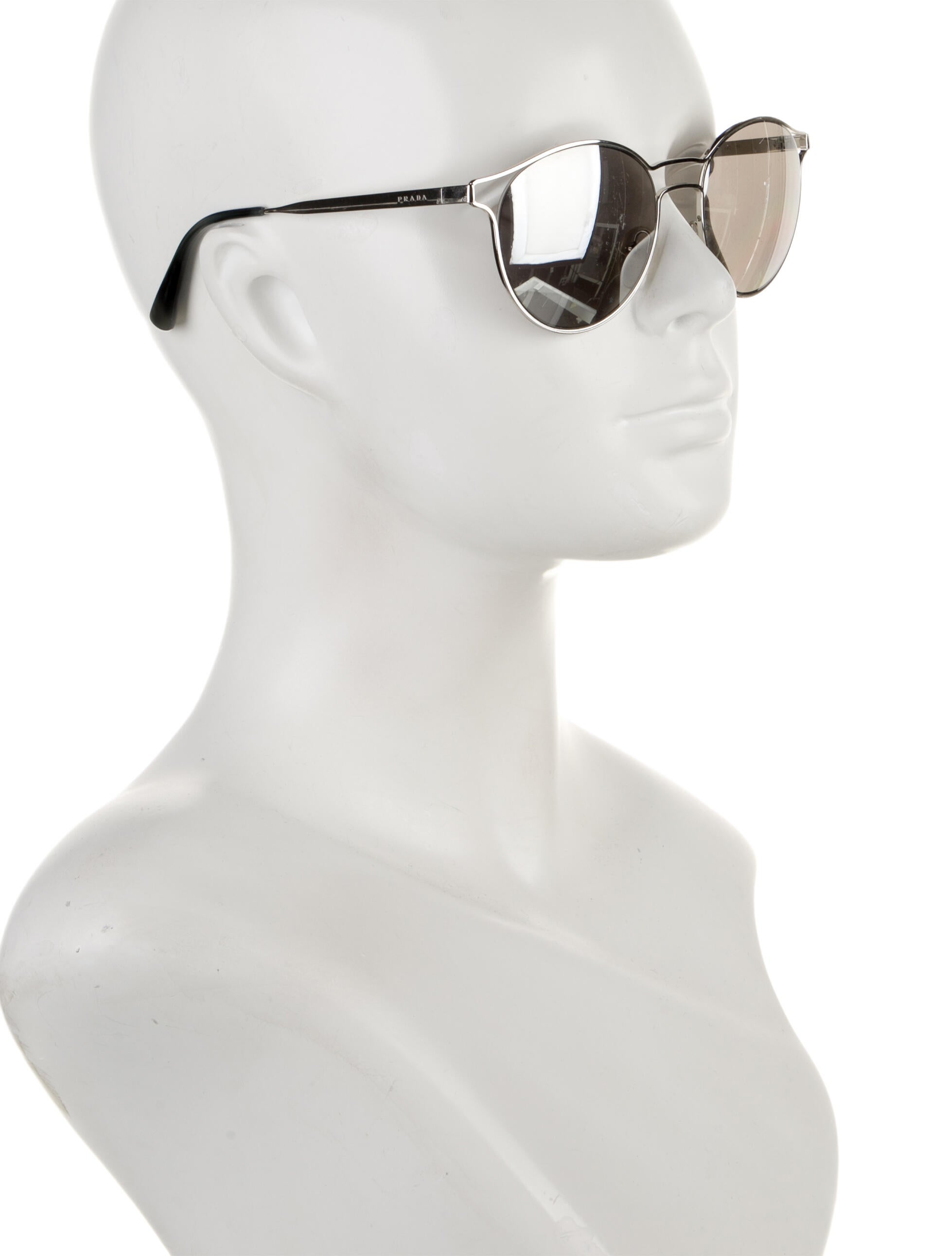 Prada Round Mirrored Sunglasses