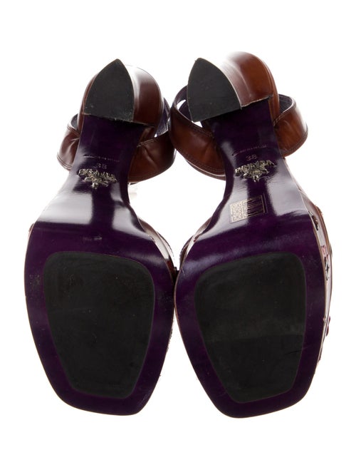 Prada Leather Printed Sandals