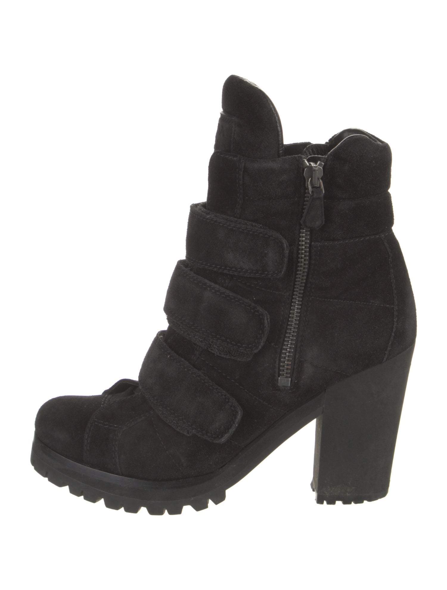 Prada Suede Combat Boots