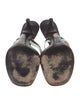 Prada Printed Bow Accents T-Strap Sandals