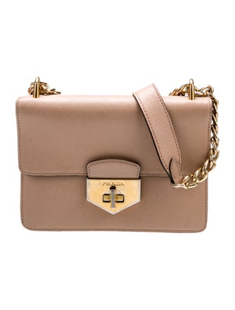 Prada Enameled Metal Triangle Pattina