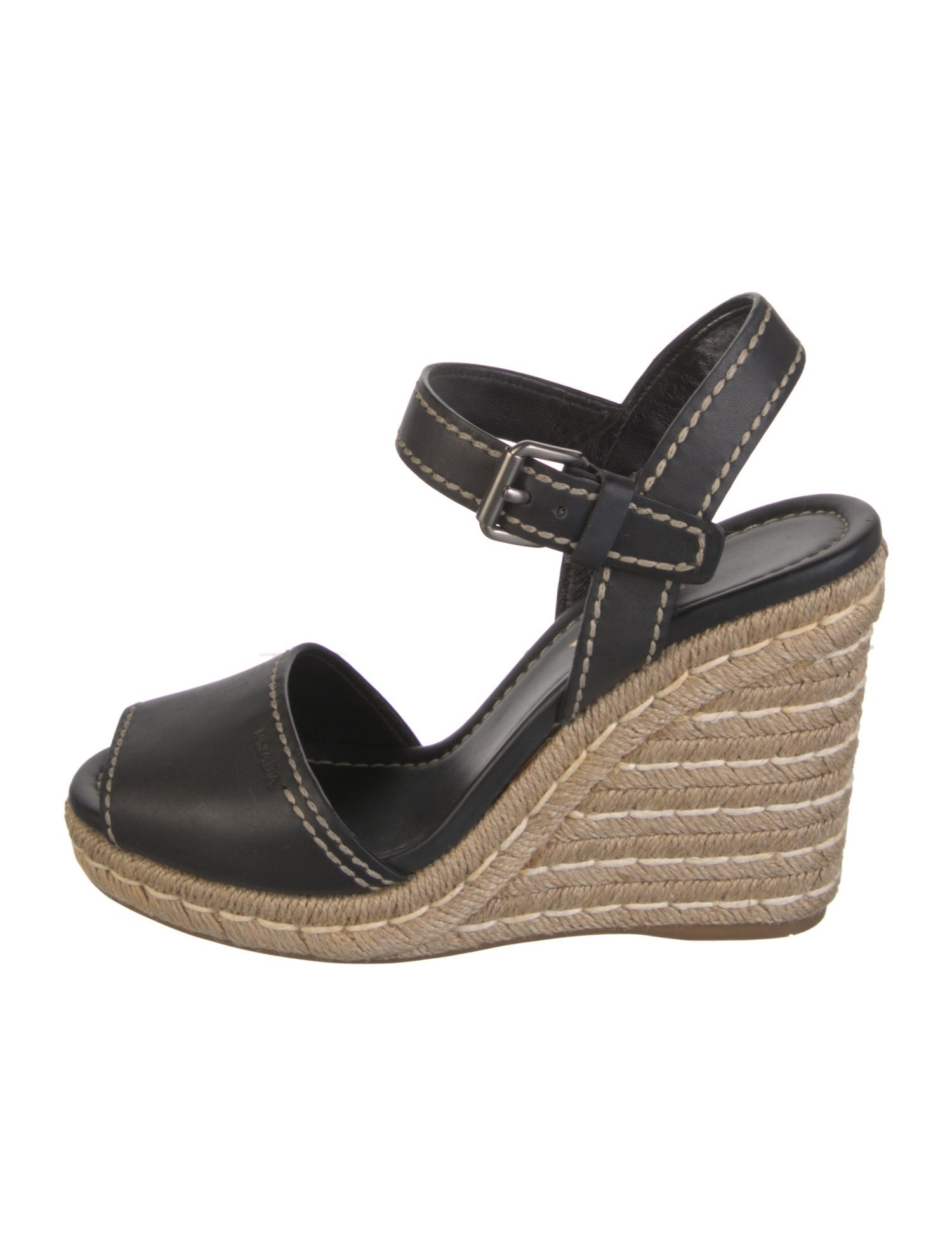 Prada Leather Espadrilles