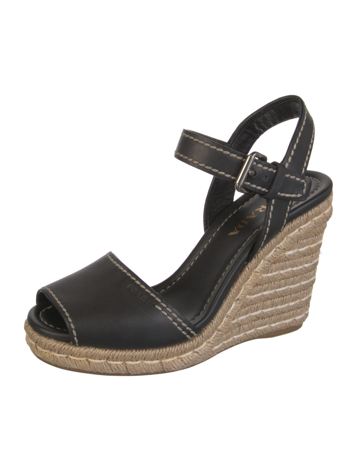 Prada Leather Espadrilles