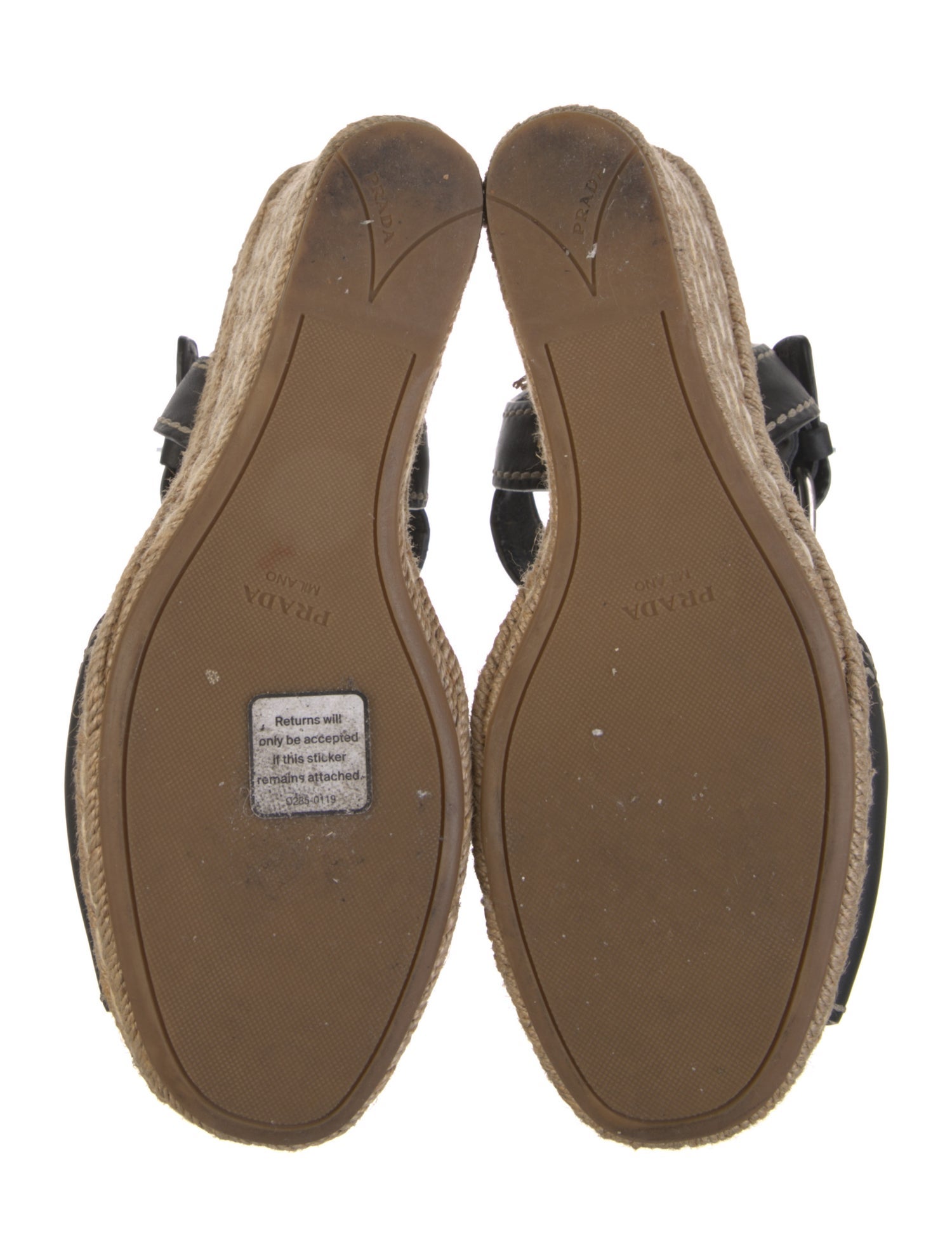 Prada Leather Espadrilles