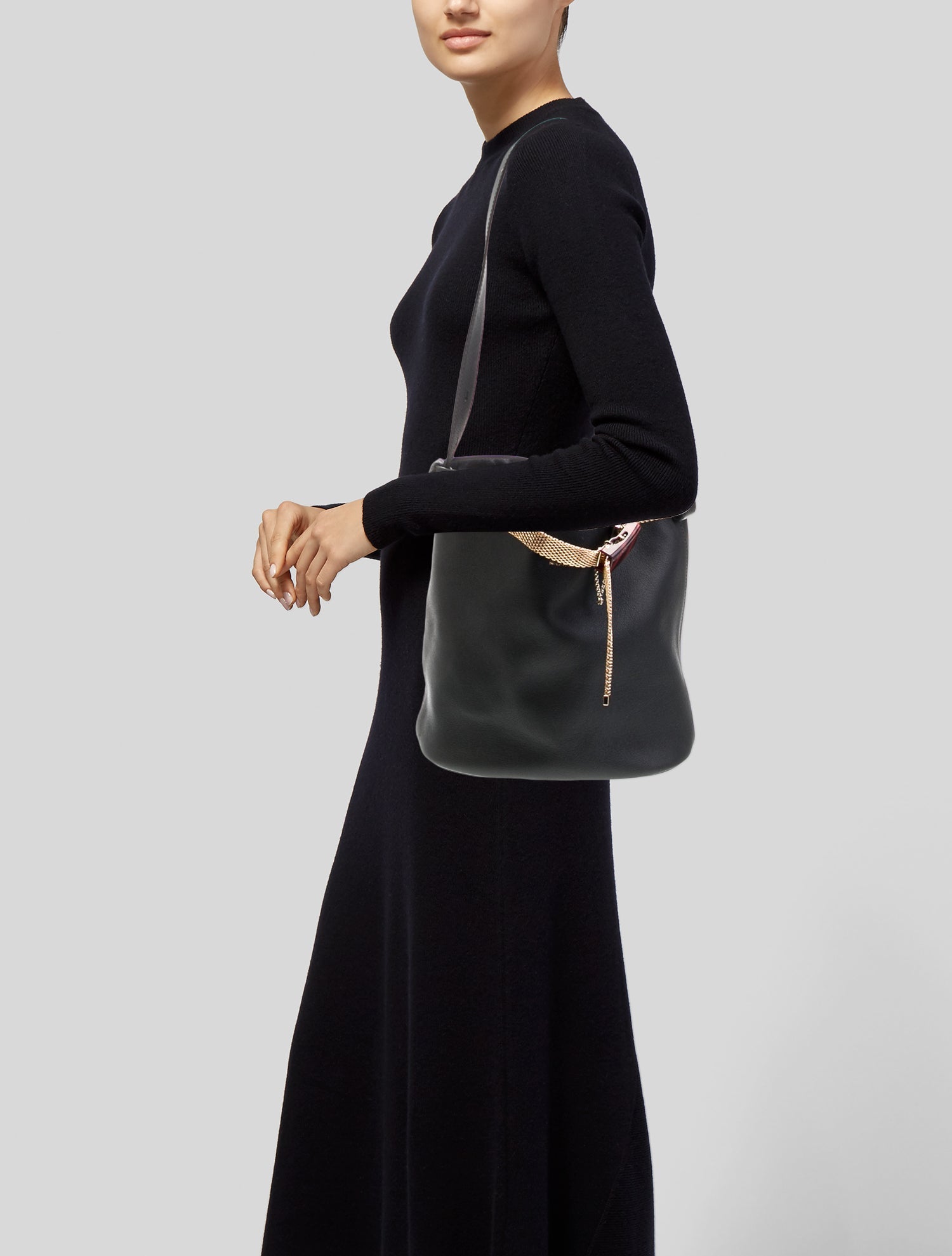 Prada Soft Calf Leather Jeweled Buckle 2025