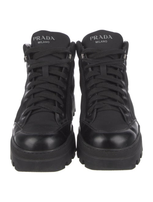 Prada Nylon Colorblock Pattern Boots