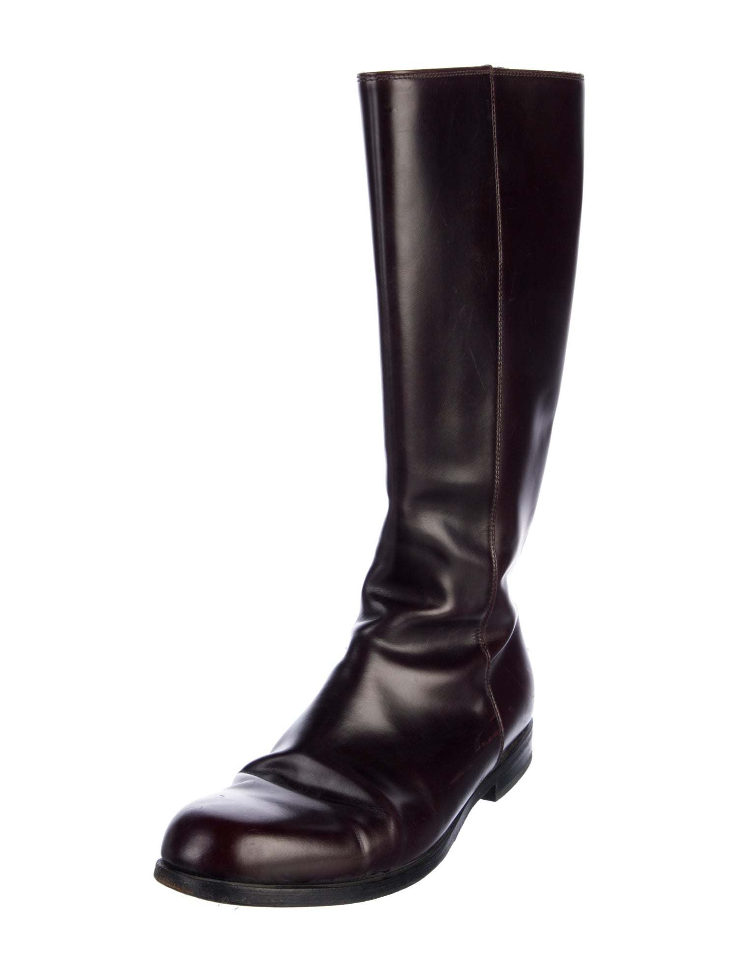 Prada Leather Riding Boots
