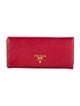 Prada Leather Continental Wallet