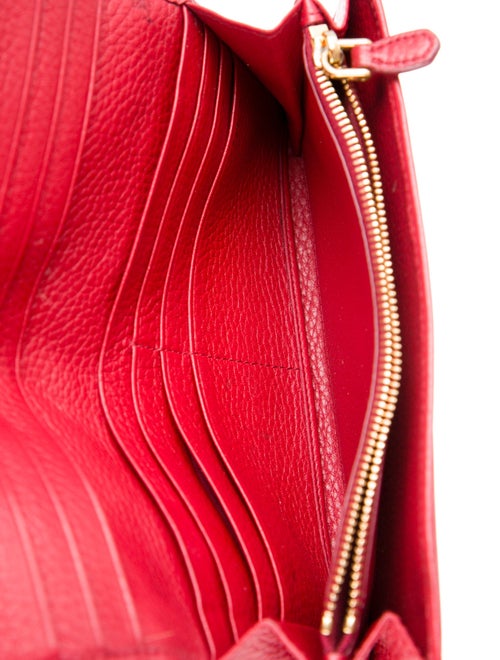 Prada Leather Continental Wallet
