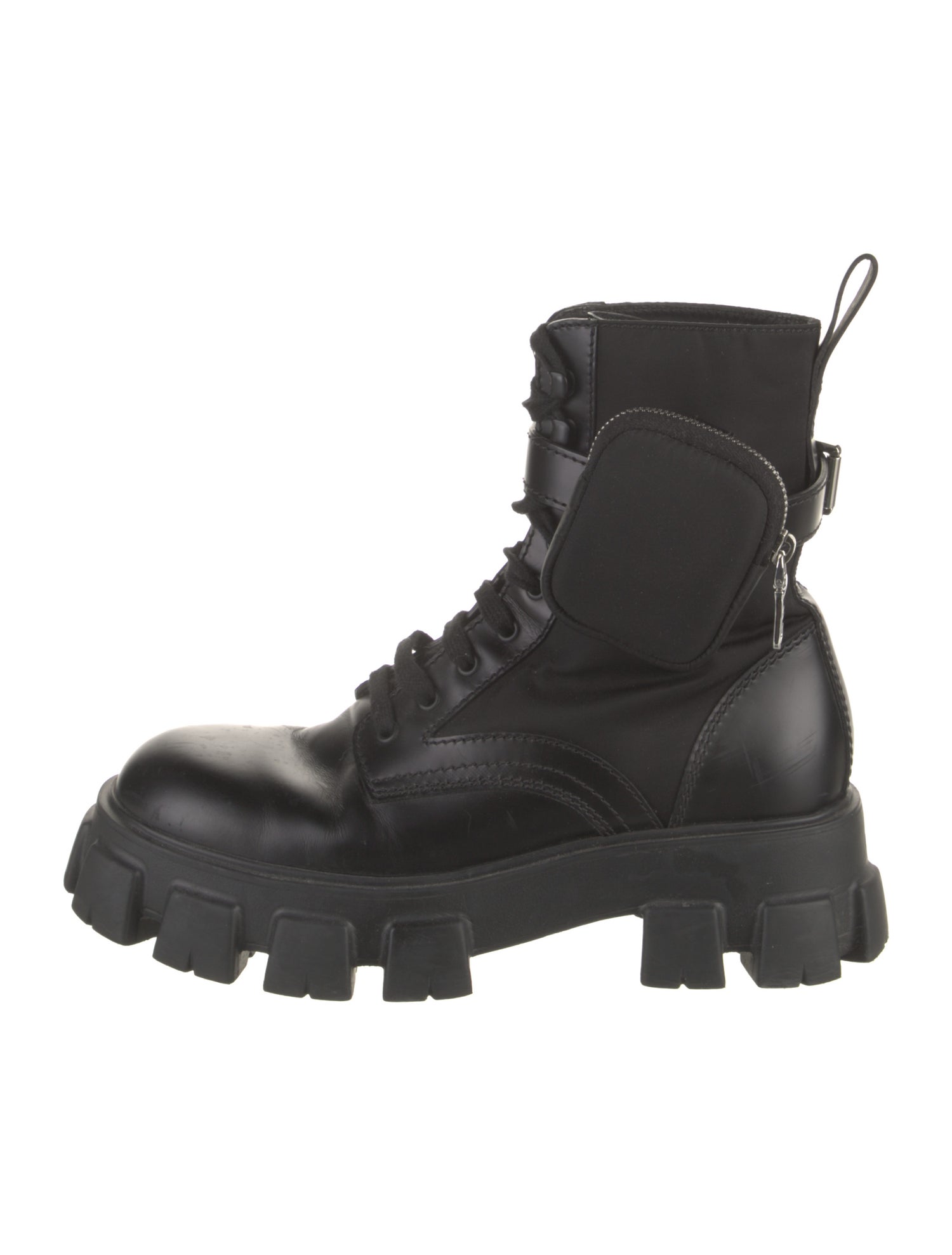 Prada Leather Combat Boots