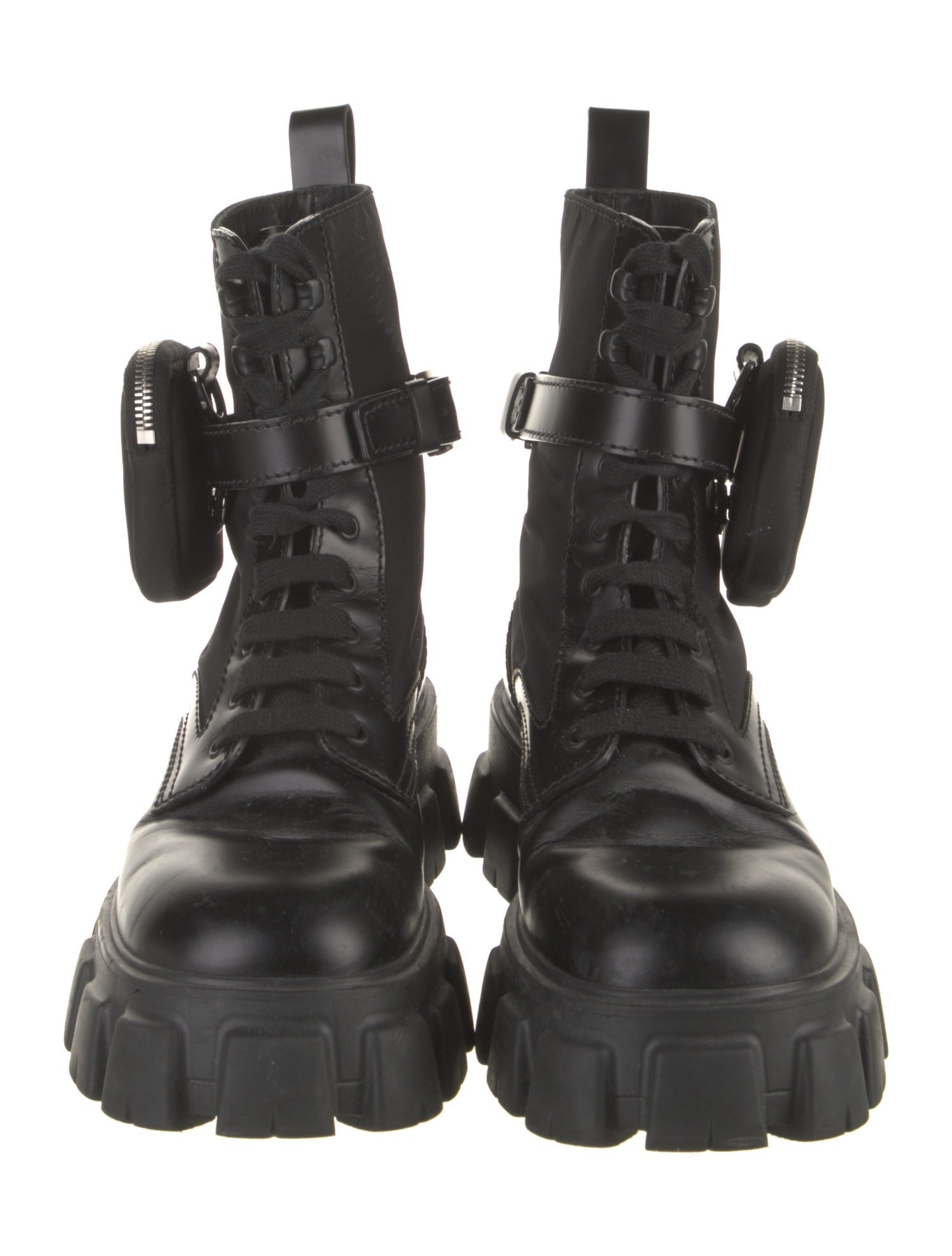 Prada Leather Combat Boots