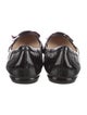 Prada Patent Leather Bow Accents Ballet Flats