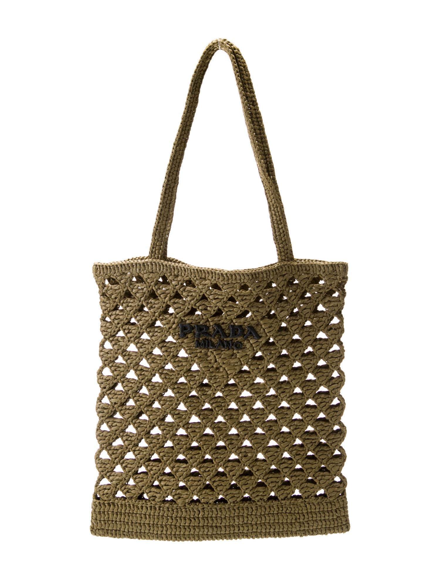 Prada Raffia Grass Shoulder Bag