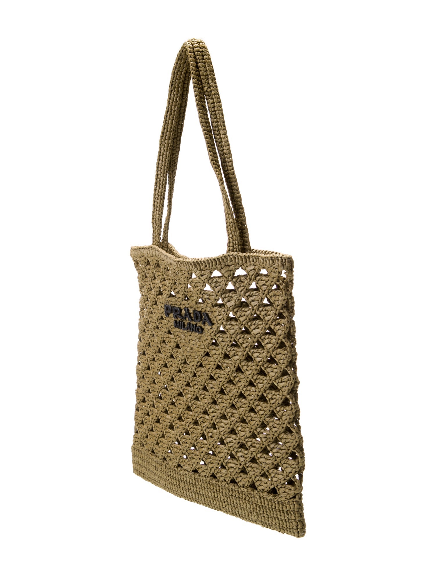 Prada Raffia Grass Shoulder Bag