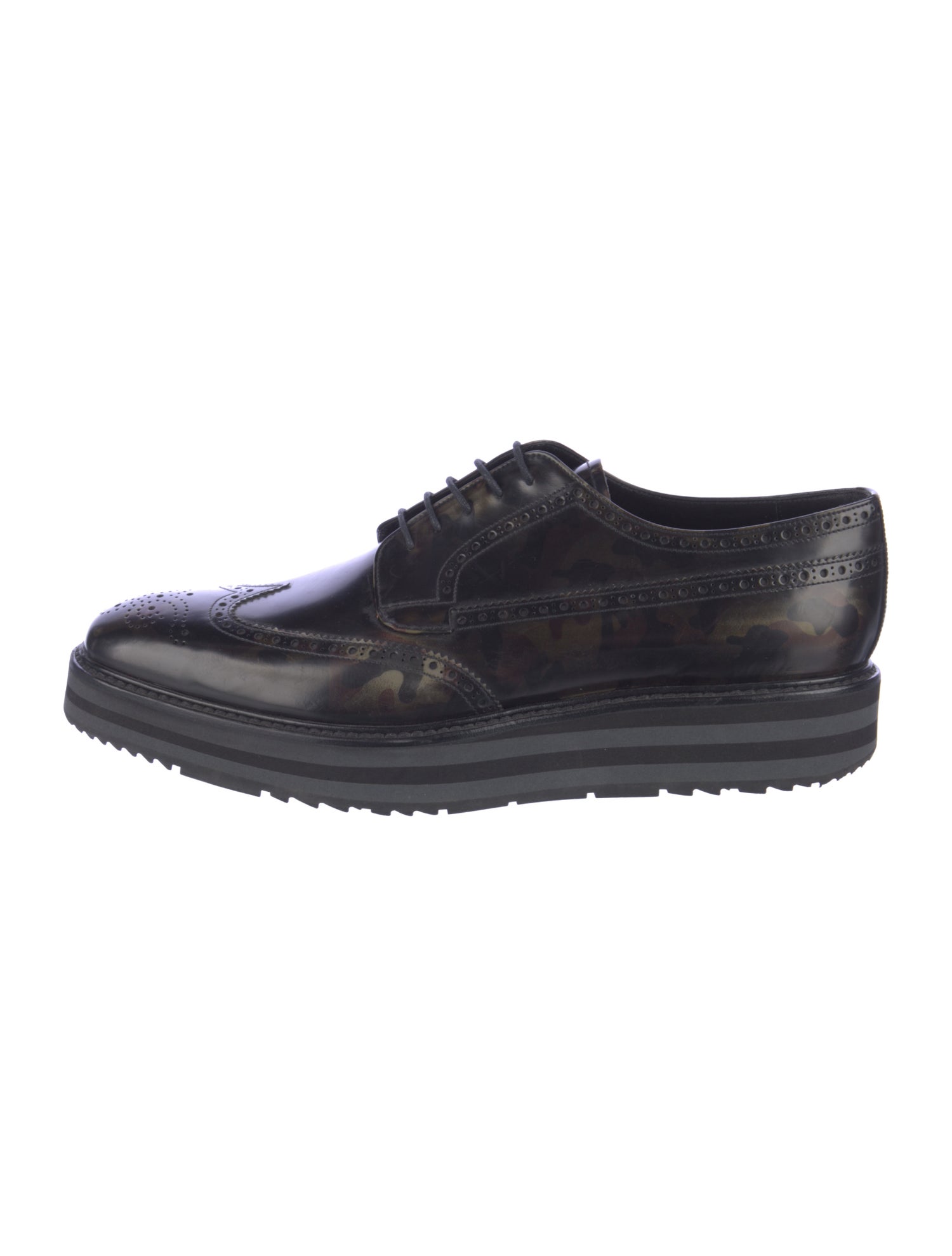 Prada Leather Lasercut Accents Brogues