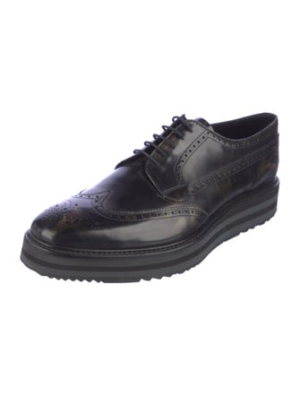 Prada Leather Lasercut Accents Brogues