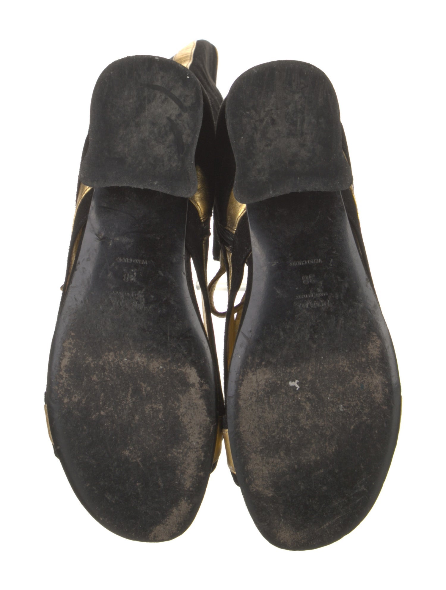 Prada Suede Colorblock Pattern Riding Boots